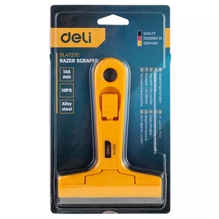 DELI มีดขูดสี EDL4723C-01 มีดขูดโลหะ ขูดลอกฟิล์ม มีขูดทำความสะอาดกระจก 145 mm