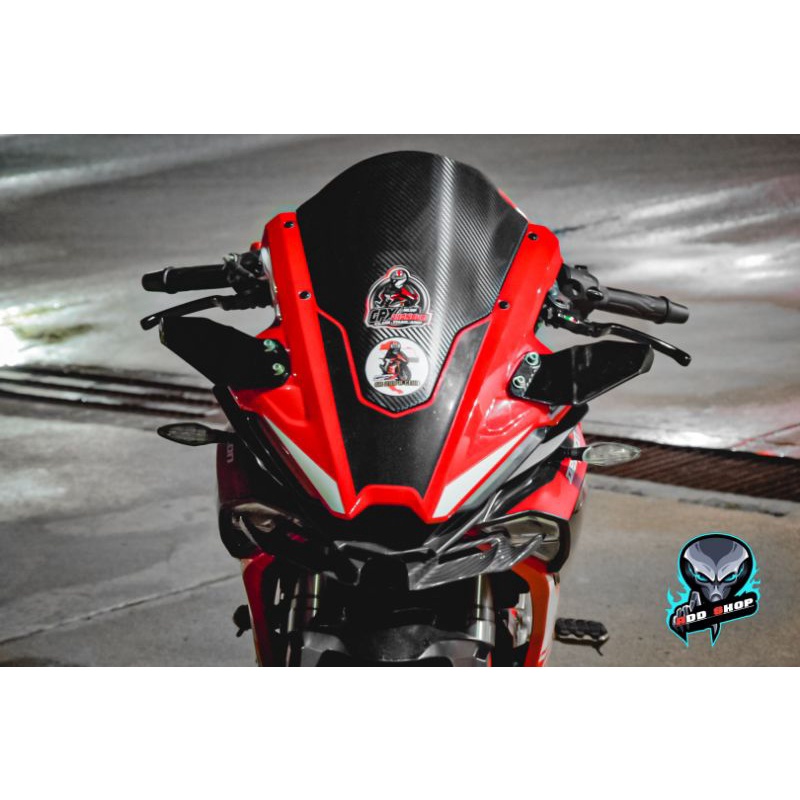 ปีกวิงกระจกแต่ง สีดำเงา DEMON GR200R /150