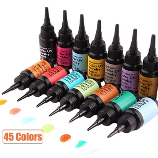 สีย้อมเรซิ่น อีพ็อกซี่ UV 45 สี สําหรับทําเครื่องประดับ DIY