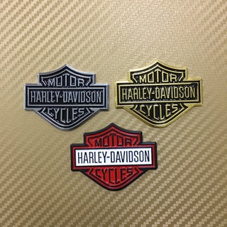 โลโก้ HARLEY-DAVIDSON ขนาด* 4.5 x 5.5 cm งานโลหะ ราคาต่อชิ้น