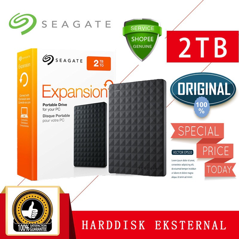 Seagate 2TB Original Hardisk Eksternal Portable Hard Drive USB3.0 Hard Disk Eksternal