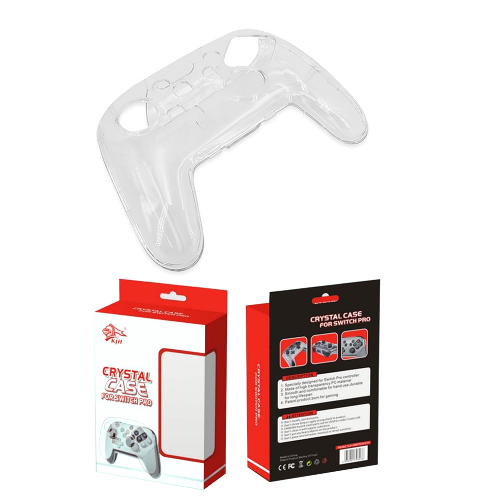 ใสใสgamepad Hard Caseฝาครอบป้องกันผิวเชลล์สําหรับNintendo Switch Pro NS ControllerคริสตัลFull Protector