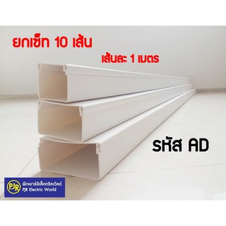 **มีขายส่ง❗❗**ยกเซ็ท 10 เส้น (เส้นละ1เมตร ) AD5050, AD5075, AD50100  รางเก็บสายไฟสี่เหลี่ยม รางร้อยสายไฟ ยี่ห้อ NANO