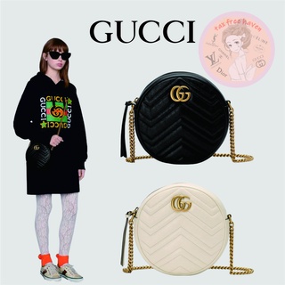 Shopee ถูกที่สุด 🔥ของแท้ 100% 🎁 Brand New Gucci GG Marmont Collection Round Mini Shoulder Bag