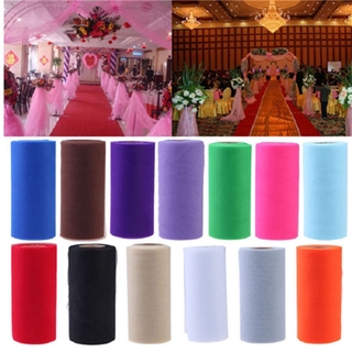 [พร้อมส่ง] ม้วนผ้า Tutu Tulle สีพื้น 6 นิ้ว X 25 หลา Diy สําหรับตกแต่งงานแต่งงานปาร์ตี้ของขวัญ