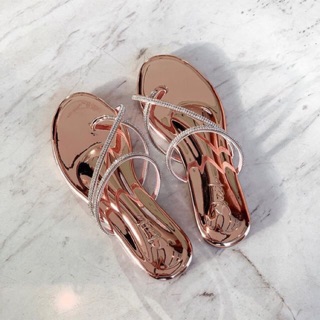 SHEILA รองเท้าแตะประดับเพชร IRIS (pink gold)