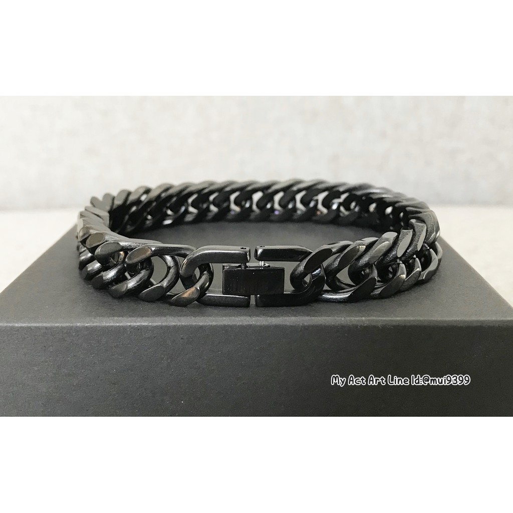 สร้อยข้อมือ สแตนเลส 8-10-12 mm เลสข้อมือ สีดำ สร้อยข้อมือโซ่ สร้อยข้อมือแสตนเลส แท้ราคาถูก ล็อคนาฬิกา ราคา ถูกที่สุด ดีลบีเคเค แกลเลอรีภาพที่ 3