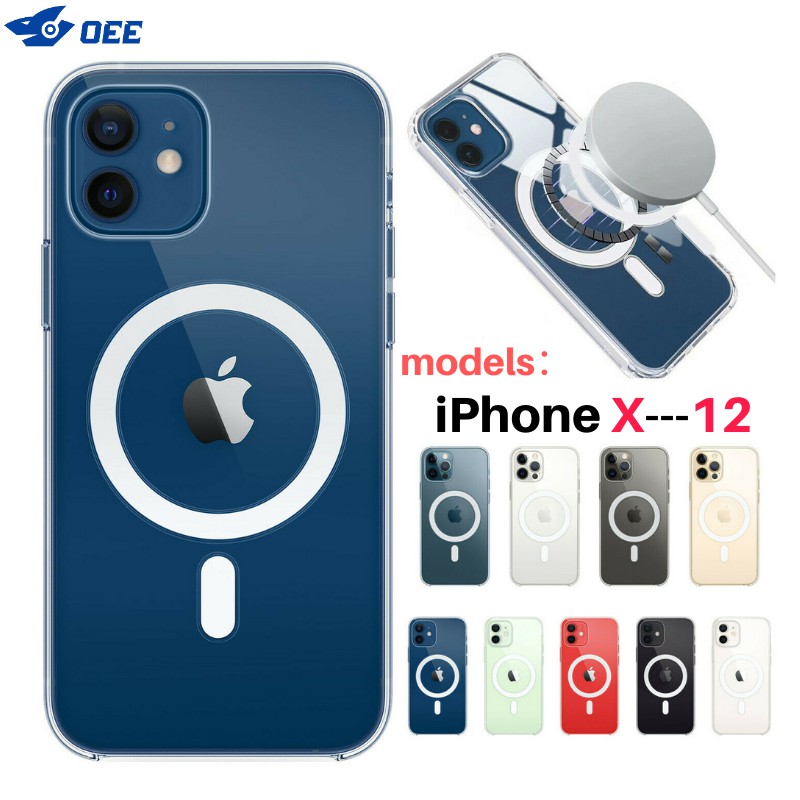 【OEE】Magsafe case Magsafe Transparent Case untuk iPhone X/XS/XR/ iPhoneXS Max/ iPhone 11/pro/Max/ iPhone12 12Mini 12Prom