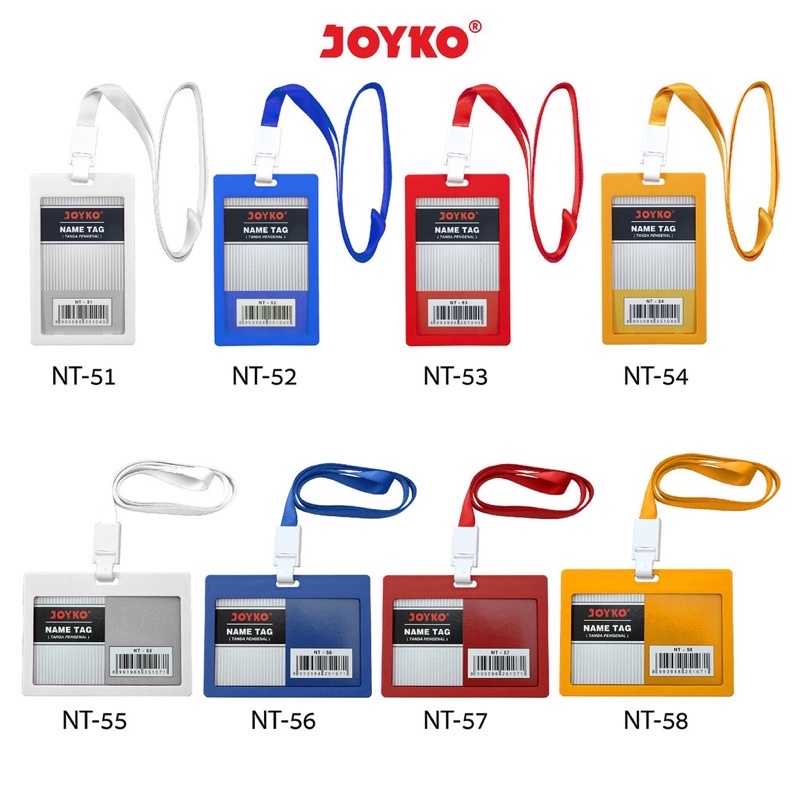MERAH NAME CARD + SLEEP STRAP / ID CARD + SLEEP STRAP JOYKO BRAND NT-55 WHITE / NT-56 BLUE / NT-57 R