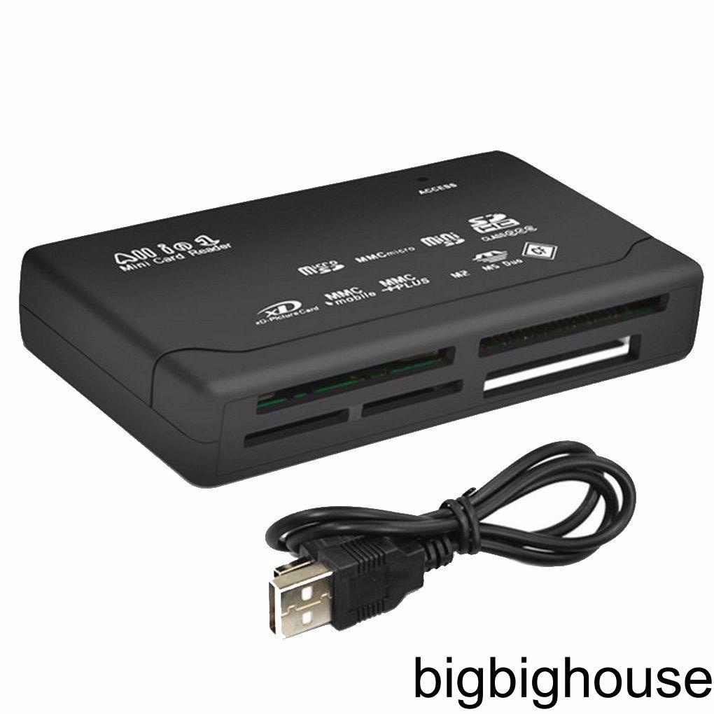 [Biho] Card Reader USB 2.0 SD Card Reader Adapter TF CF SD Mini SD SDHC MMC MS XD Reading Device