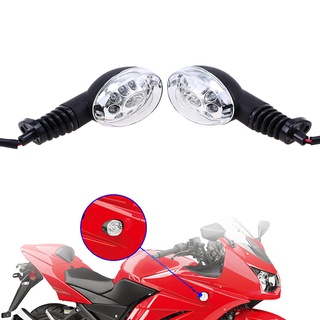 【ขายดี สไตล์】ไฟเลี้ยวรถจักรยานยนต์ สําหรับ KAWASAKI NINJA 250R KLX250SF 250S VN650 Vulcan S 1 คู่ พร้อมส่ง