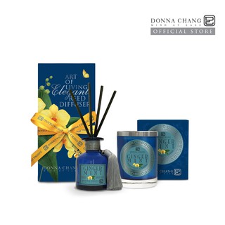 DONNA CHANG Ginger Mint  Home Set  ดอนน่า แชง ก้านไม้หอมกระจายกลิ่น น้ำหอมปรับอากาศ ก้านไม้หอม เทียนหอมกระจายกลิ่น