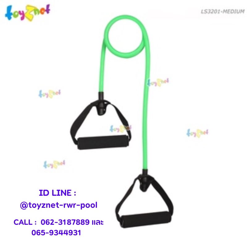 Toyznet เชือกยางยืดออกกำลังกาย ระดับกลาง (สีเขียว) รุ่น LS3201-M