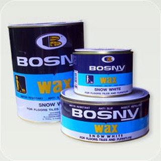 แว๊กขัดพื้น BOSNY WAX 400G , 800G SNOW WHITE บอสนี่ ขี้ผึ้งขัดพื้น ขัดพื้นไม้ ขัดเงา กันน้ำ แว๊ก ขนาด 400 , 800 กรัม