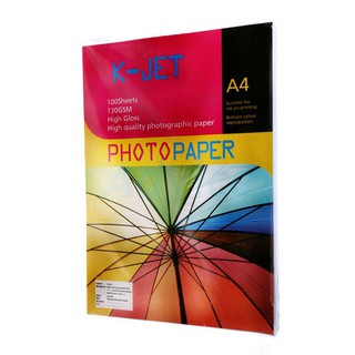 Photo Inkjet Glossy A4 130G. K-JET (100/Pack)