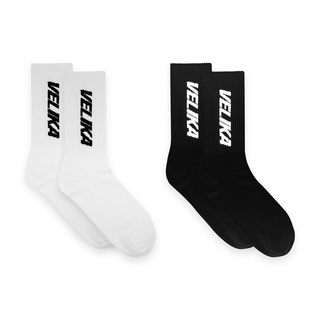 แพค2คู่ ถุงเท้า Velika Logo Socks