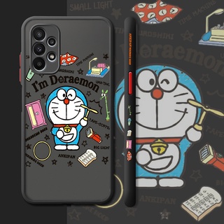 สําหรับ Samsung A23 A13 เคส ดีไซน์ใหม่ บาง ฝ้า เคสโทรศัพท์ แบบแข็ง ลายโดราเอมอน ป้องกันเต็มรูปแบบ เคสกันกระแทก เคสนิ่ม