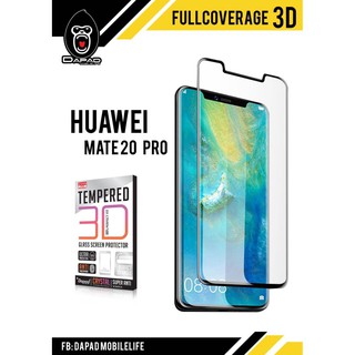 Dapad ฟิล์มกระจกนิรภัยเต็มหน้าจอ 3D ลงโค้ง Huawei Mate 20 Pro (เต็มจอกาวขอบ สีดำ)