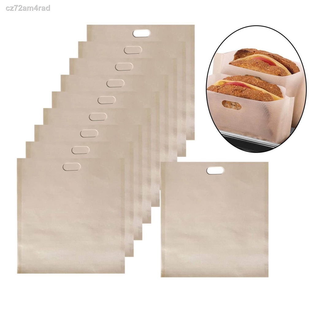 Nonstick Reusable Toaster Bag, 6 Washable Teflon Toast Bags,16 16.5cm 通常便なら送料無料
