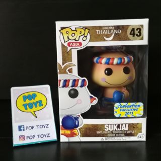 FUNKO POP SUKJAI ASIA CONVENTION EXCLUSIVE 2017 สี PEACH ของแท้ งานเก่าเลิกผลิตหายาก แถมกล่องใส พร้อมส่งไม่ต้องพรีออเดอ