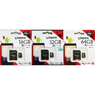 Kingston MicroSD 16GB,32GB,64GB,128GB 80MB  (Class10) ประกันSynnex/Ingram Lifetime