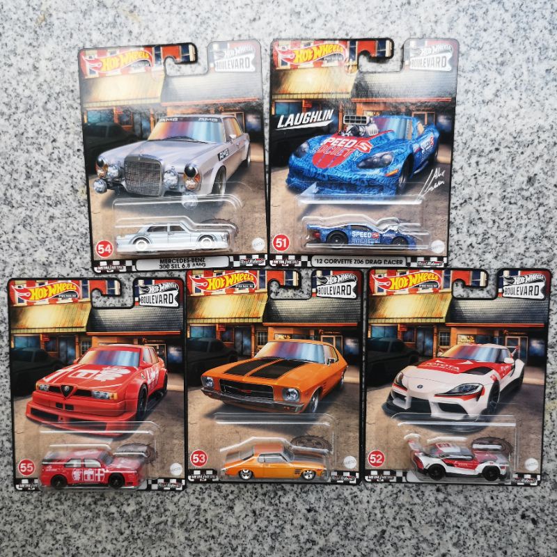 รถเหล็ก Hotwheels Mercedes Benz, Corvette,Alfa Romeo,Holden Monaro,Supra