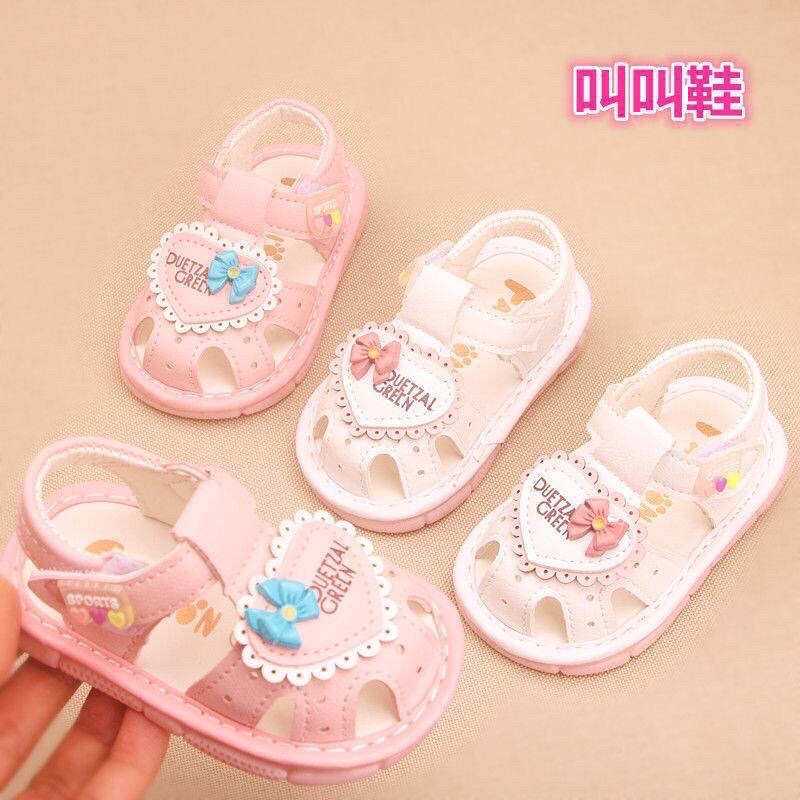 รองเท้าเด็กผู้หญิงวัยหัดเดิน ด้านล่างนุ่ม เวลาเดินมีเสียง baby girl shoes