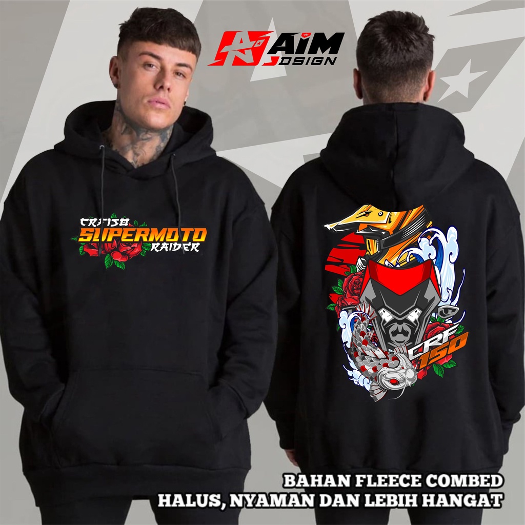 เสื้อแจ็กเก็ต มีฮู้ด ลาย SUPERMOTO CRF SUPERMOTO INDONESIA