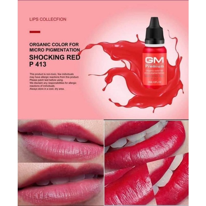 GM สีสักปากสูตรน้ำ Organic Pigment