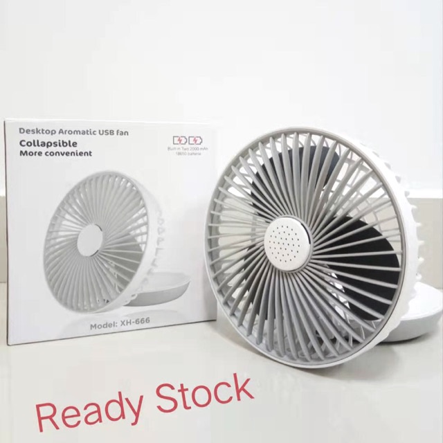 I-Fan XH-666 Mini Fan Portable Desktop Aromatic USB Fan ชาร์จได้ พร้อมสาย Micro USB ฟรี