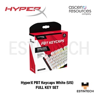 Key Cap (คีย์แคป) HYPER X PBT KEYCAPS WHITE (US) FULL KEY SET ของใหม่