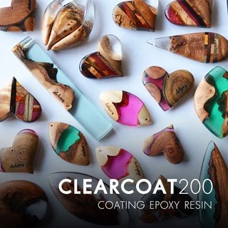 CLEARCOAT200 อีพ็อกซี่เรซิ่นใส แข็ง เงามาก ไม่ฉุน เคลือบใส งานเครื่องประดับ diy เคลือบเคสมือถือ [ชุด mini - 150 กรัม]
