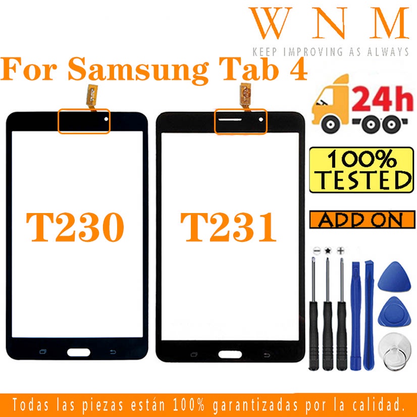 สําหรับ Samsung Galaxy Tab 4 7.0 T231 T230 SM-T231 SM-T230 หน้าจอสัมผัส LCD Digitizer ภายนอก Glass Sensor พร้อมเครื่องมือ