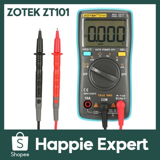 ZOTEK ZT101 มัลติมิเตอร์แบบดิจิทัล 6000 Counts AC/DC Ammeter Voltmeter