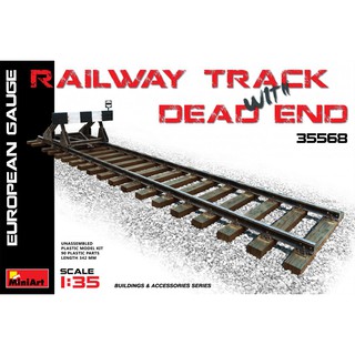 โมเดลทางรถไฟจำลอง MiniArt 1/35 MI35568 Railway Track w/ Dead End