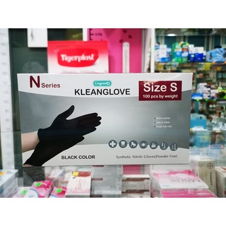 ถุงมือ Nitrile สังเคราะห์สีดำ ไม่มีแป้ง [[SiZE S M L]] 1 กล่องมี 100 ชิ้น