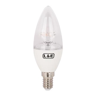 [พร้อมส่ง] HomeDoDee หลอด LED L&amp;E CANDLE DIMMABLE E14 6 วัตต์ WARMWHITE หลอดไฟ LED