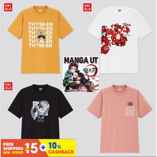 Uniqlo เสื้อยืดแขนสั้น พิมพ์ลายมังงะ (UT) สําหรับผู้ชาย และผู้หญิง (Demon Slayer)431956