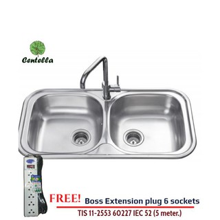 MEX Sink อ่างล้างจานสเตนเลส ML150B สแตนเลส Free Boss Extension plug 6 sockets TIS 11-2553