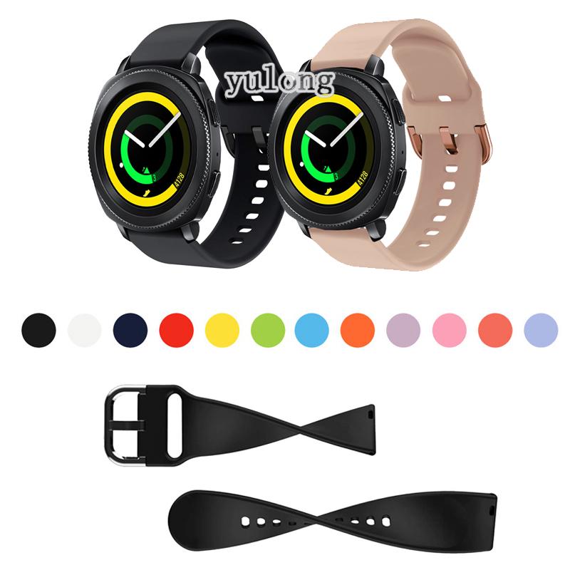 สายนาฬิกาข้อมือซิลิโคนอ่อนนุ่มสำหรับ Samsung Gear Sport Silicone Strap