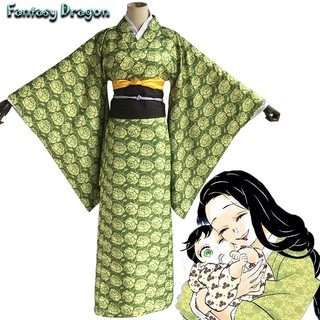 [Fantasy Dragon Store] Anime Demon Slayer Kimetsu no Yaiba Kamado Kie Tanjirou nezuko Mother Cosplay Costumes Kotoha Cos