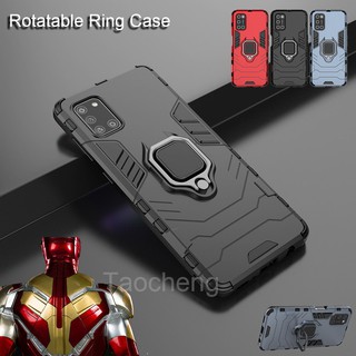 เคสโทรศัพท์กันกระแทกแข็งแม่เหล็ก Samsung Galaxy A31 A51 A71 5G 4G Phone Case Hard Armor Shockproof Casing Phone Stand Holder Magnetic Ring Bracket Stent Cover