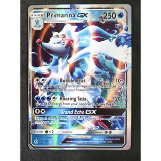 Primarina GX 42/149 อาชิเรเน่ Pokemon Card (เคลือบพลาสติก) ภาษาอังกฤษ