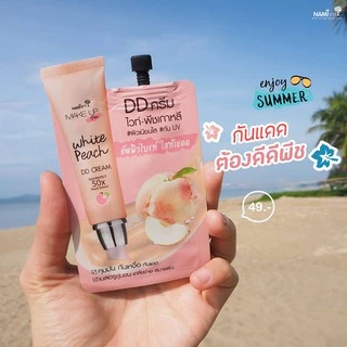 (ยกกล่อง/6ซอง) Nami Make Up Pro White Peach DD Cream 7ml นามิ เมคอัพ โปร ไวท์ พีช ดีดี ครีมลูกพีช