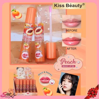 kiss beauty peach magic lip oil moist &amp; repair