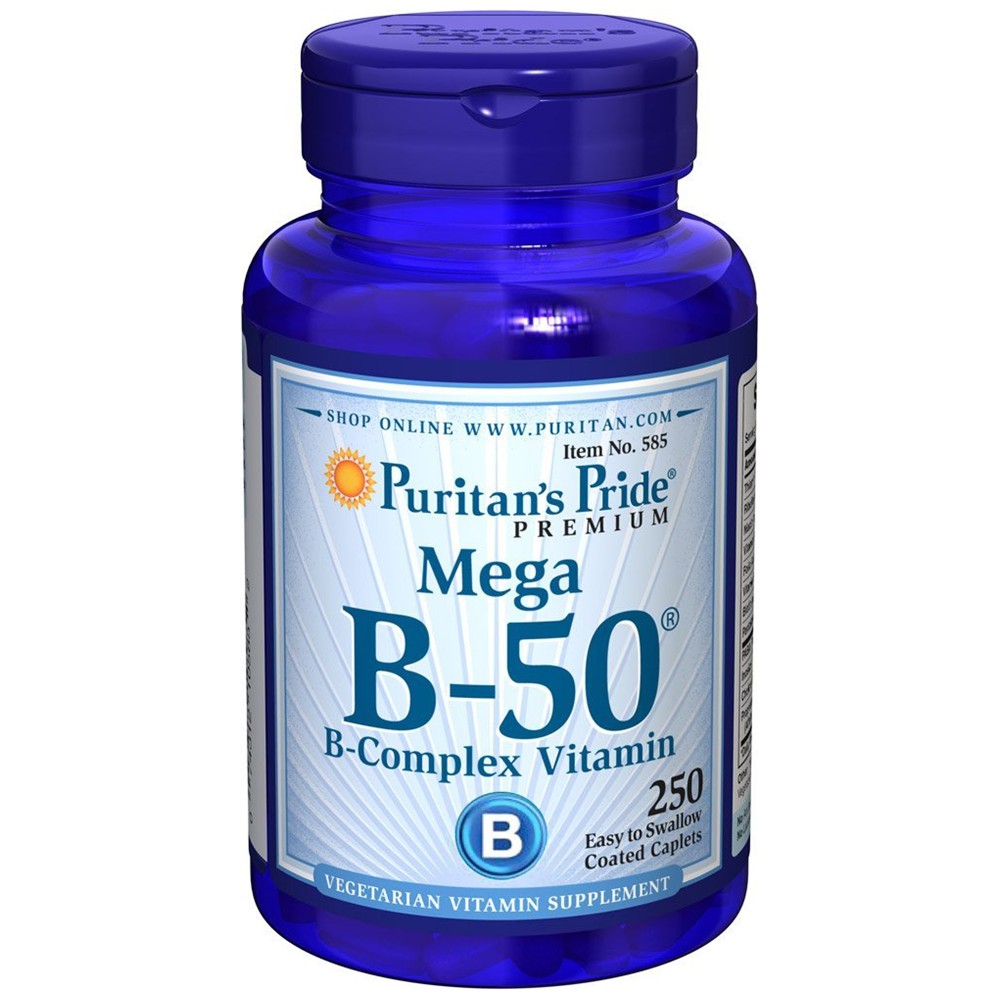 Puritan's Pride Vitamin B-50® Complex 50 mg / 250 Caplets