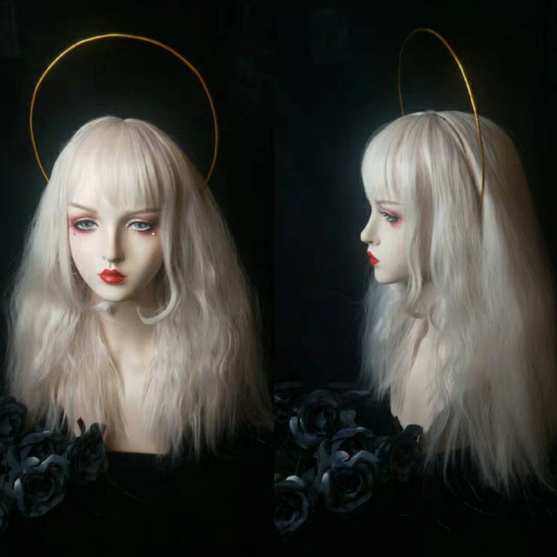 Coo ที่คาดผม กรอบลวดเหล็ก แบบบาง สีทอง งานฝีมือ DIY สําหรับผู้หญิง - รูปที่ 5