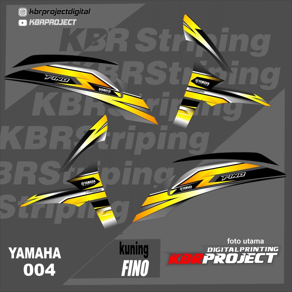 สติ๊กเกอร์ติดมอเตอร์ไซค์ - Fino striping - มอเตอร์ไซค์yamaha - มอเตอร์ไซค์ - Fino - สติ๊กเกอร์วาริat