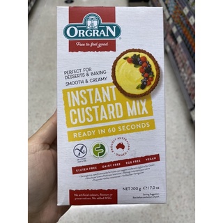 ผงคัสตาร์ด สำเร็จรูป ตรา ออร์แกรน 200 G. Instant Custard Mix ( Orgran Brand )