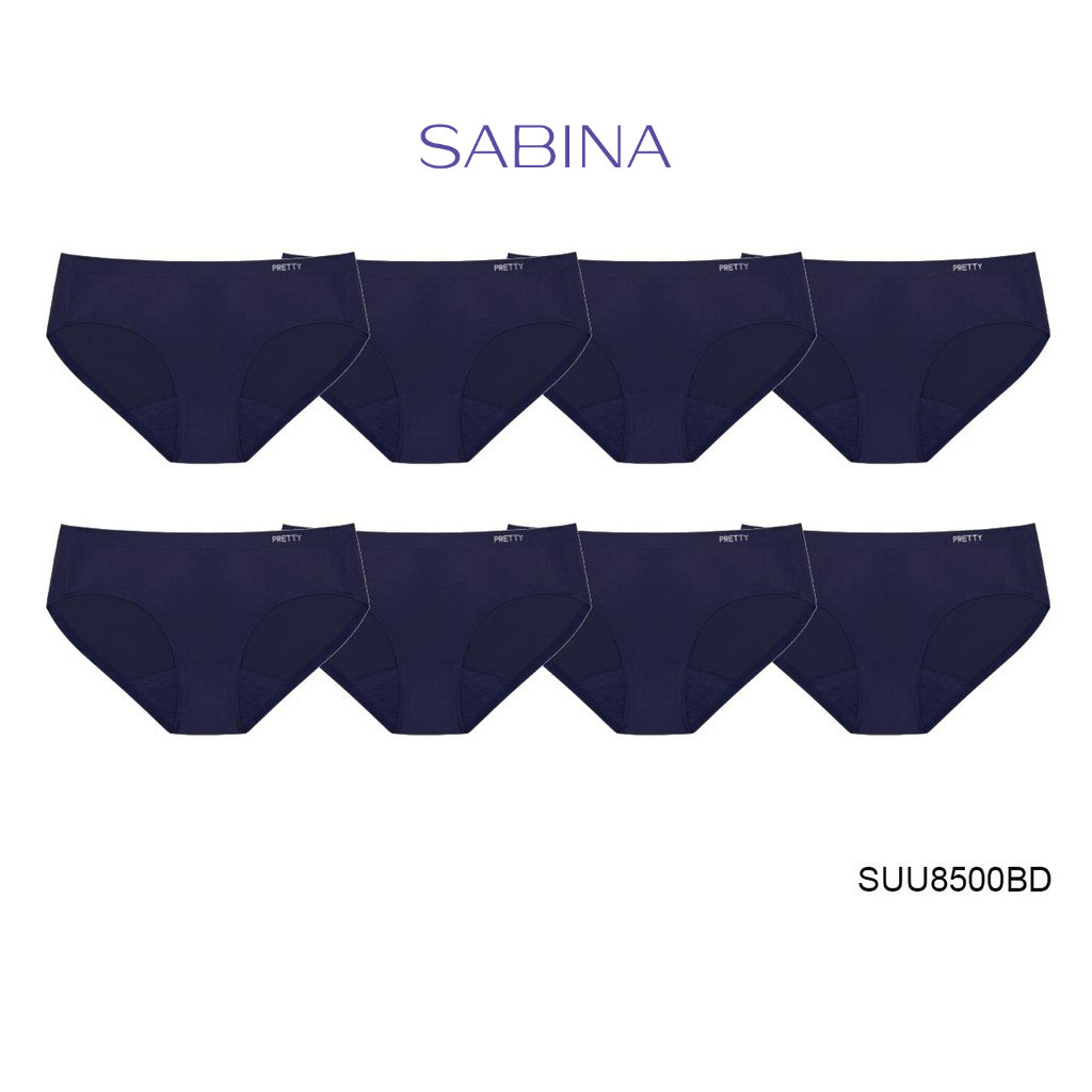 Sabina กางเกงชั้นใน (Set 8 ชิ้น) (ทรง Bikini) Seamless รหัส SUU8500BD สีน้ำเงิน